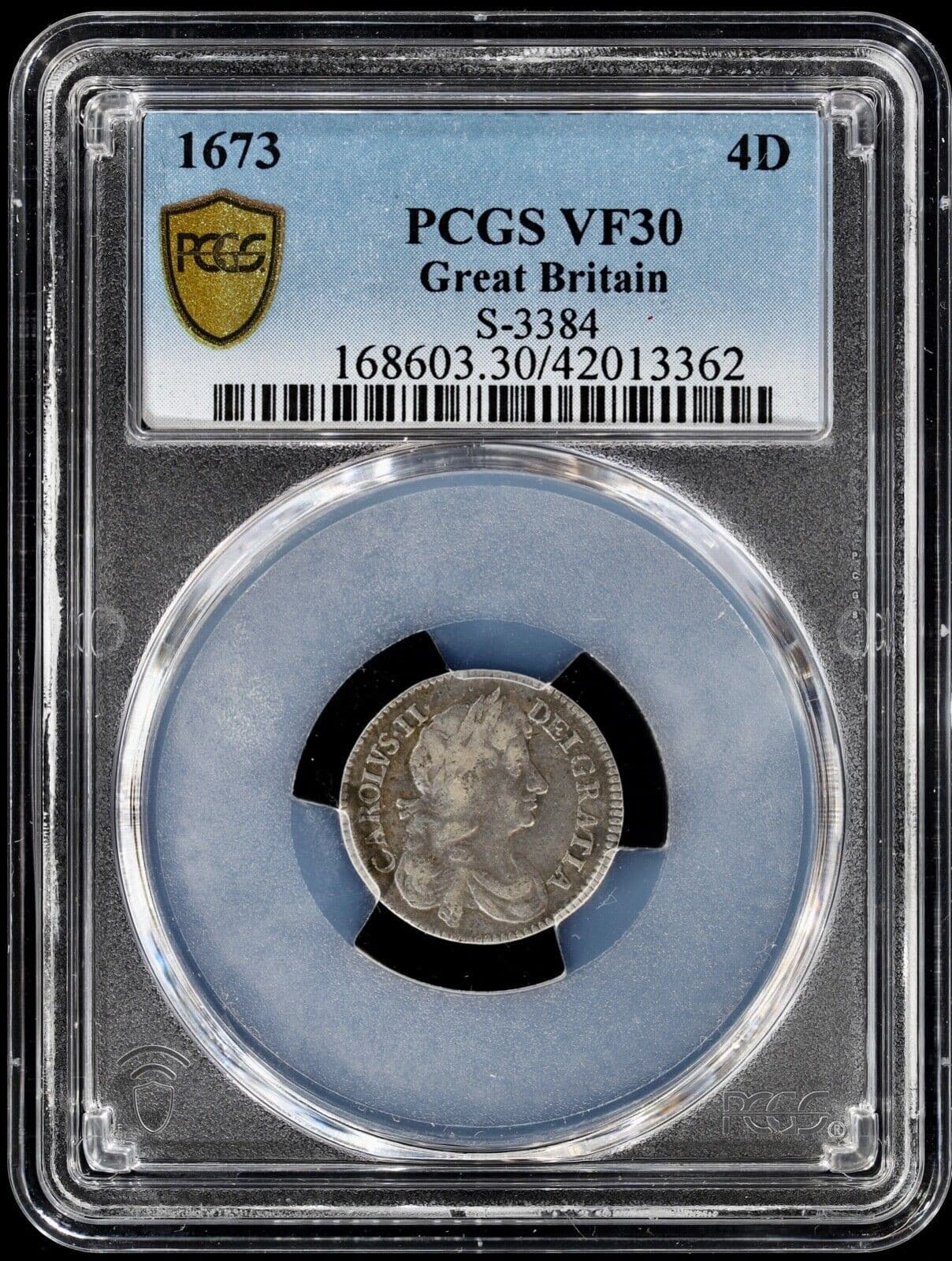 1673 Charles II Great Britain Maundy Silver 4 Pence Groat 4D PCGS VF30 S-3384