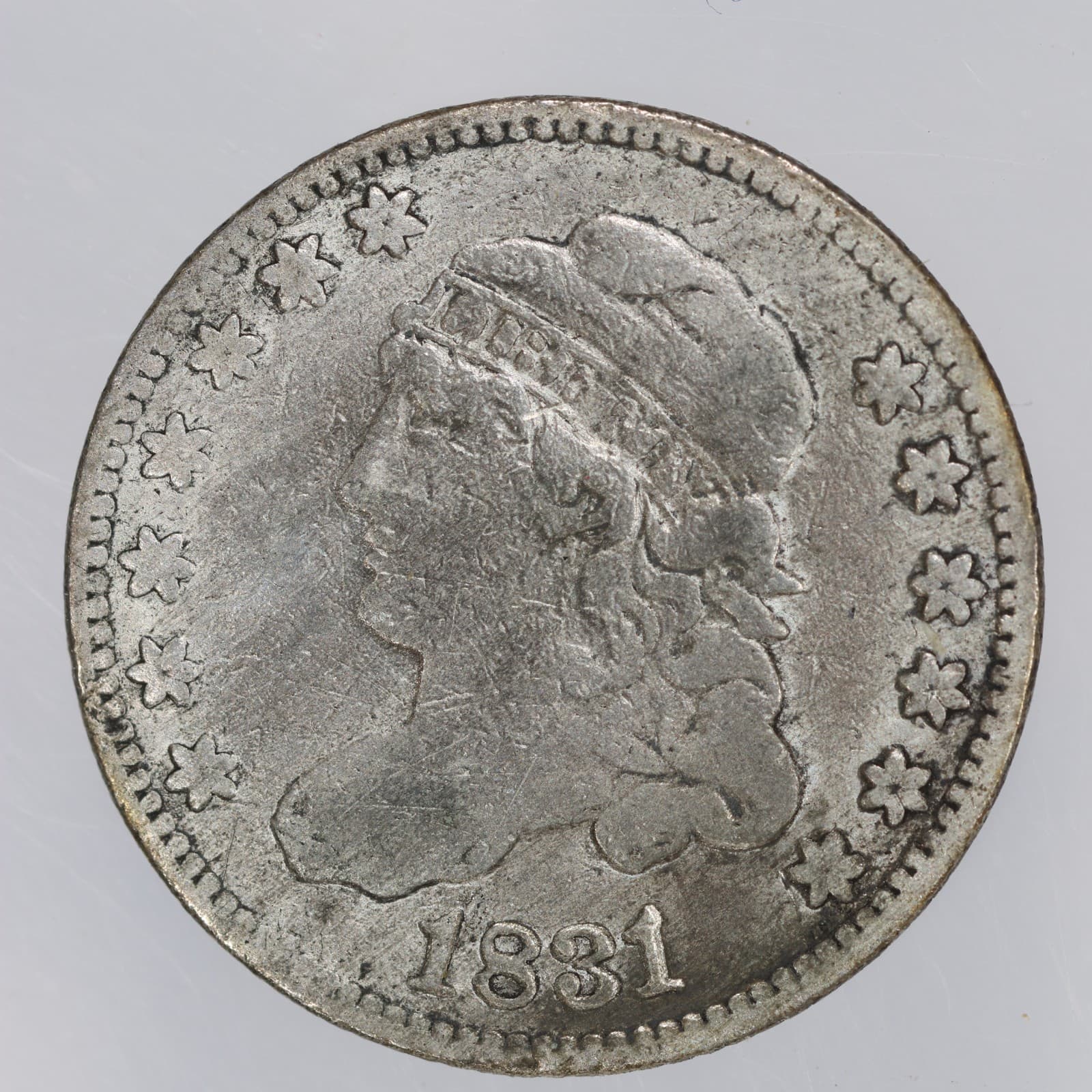 1831 Capped Bust Silver Half Dime 5c - Damage