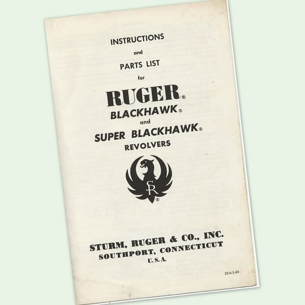 Ruger Blackhawk Instructions Parts Owners Gun Manual Diagrams Views Assembly