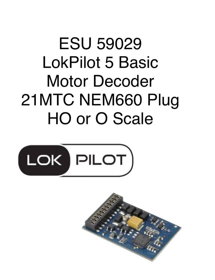 LokPilot 5 Basic DCC Motor Decoder 21MTC NEM660 Plug ~ HO / O Scale .. ESU 59029
