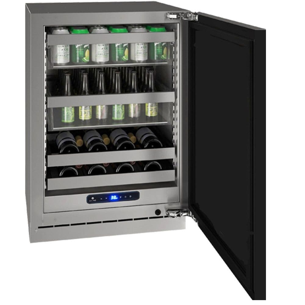 NEW U-Line HBD524 24" Dual-Zone Beverage Cooler Refrigerator Wine Beer Bottles +