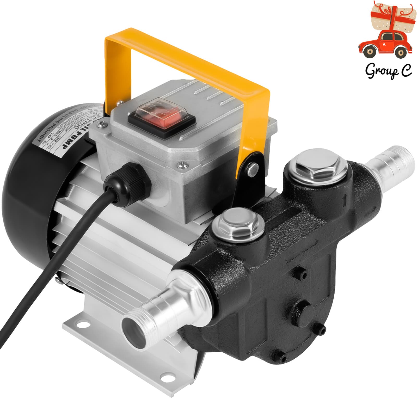110V 550W Electric Oil Pump, Self-Priming, 15.85 GPM, Portable Design