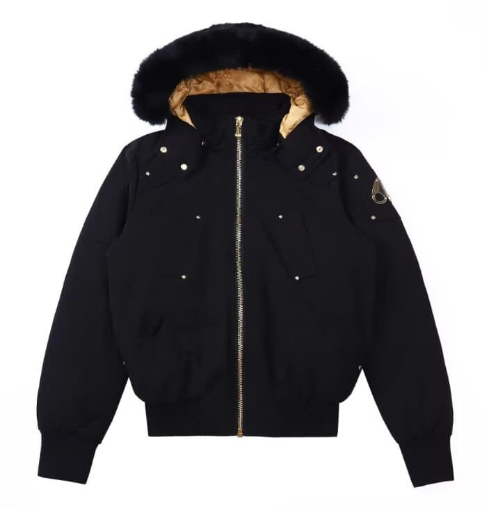 Winter New Moose Knuckles Gold _Scissors Down Cotton Hoodie Jacket Men Women