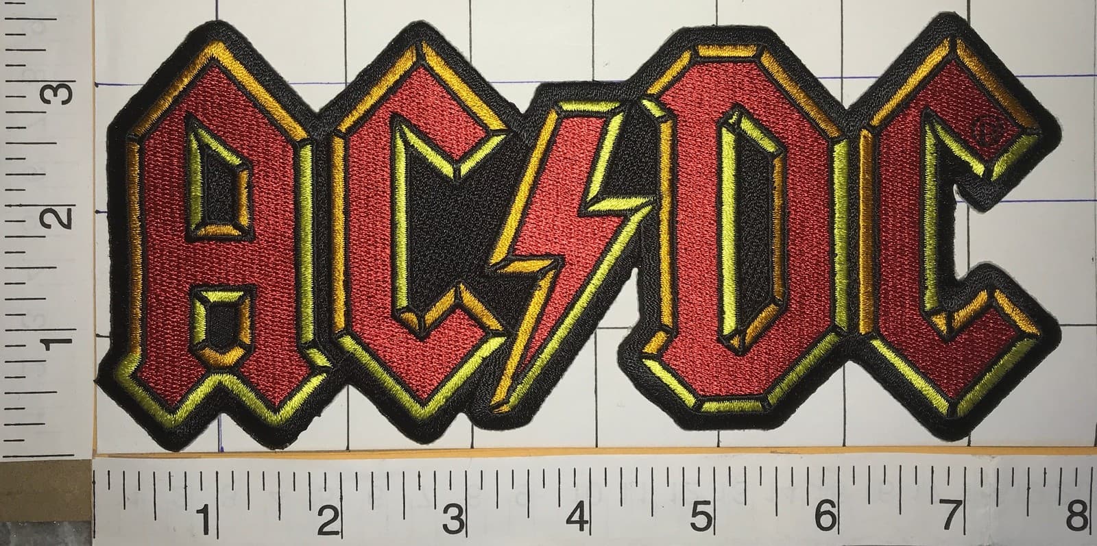 ACDC AC/DC ANGUS YOUNG ACDC AC/DC AUSTRALIAN HARD ROCK MUSIC BAND 8" PATCH