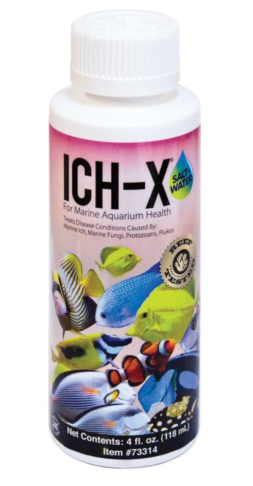 Hikari ICH-X A Disease Treatment for Salt Water Aquariums 4-Ounce Bottle