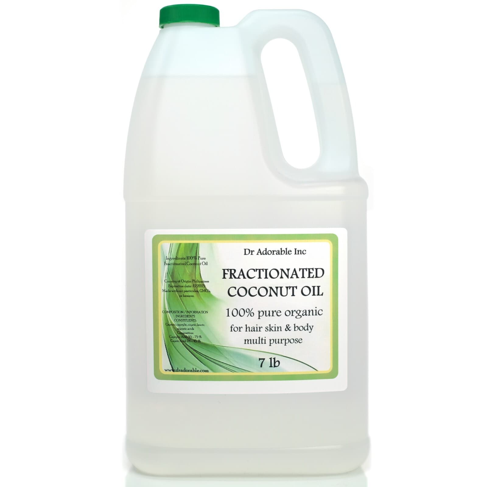 Fractionated Coconut Oil by Dr.Adorable 100% Pure Multiple Sizes Available