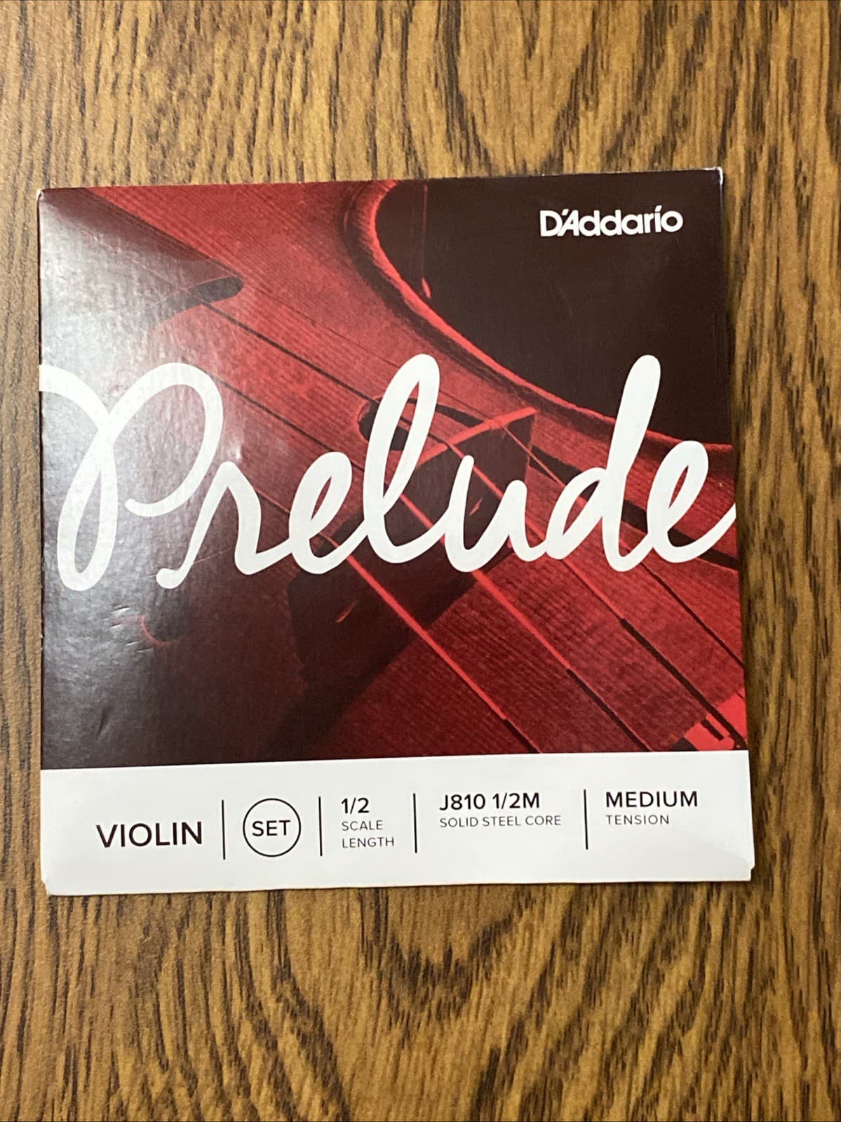 D'Addario Prelude J810 Violin String Set 1/2 Scale Length Medium Tension Steel
