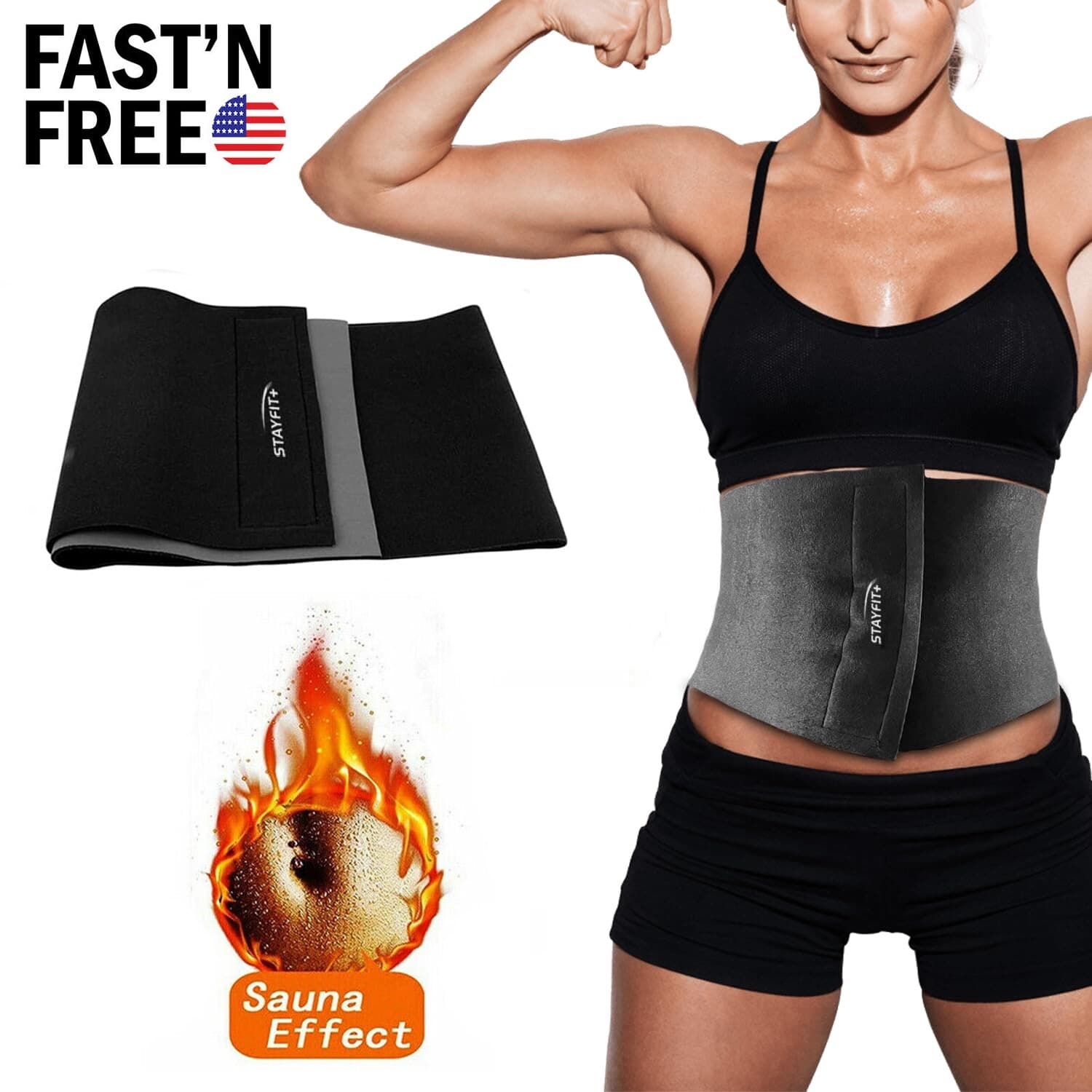 Waist Trainer Slimmer Belt Corset Sweat Fat Burner Weight Loss Support Women Men