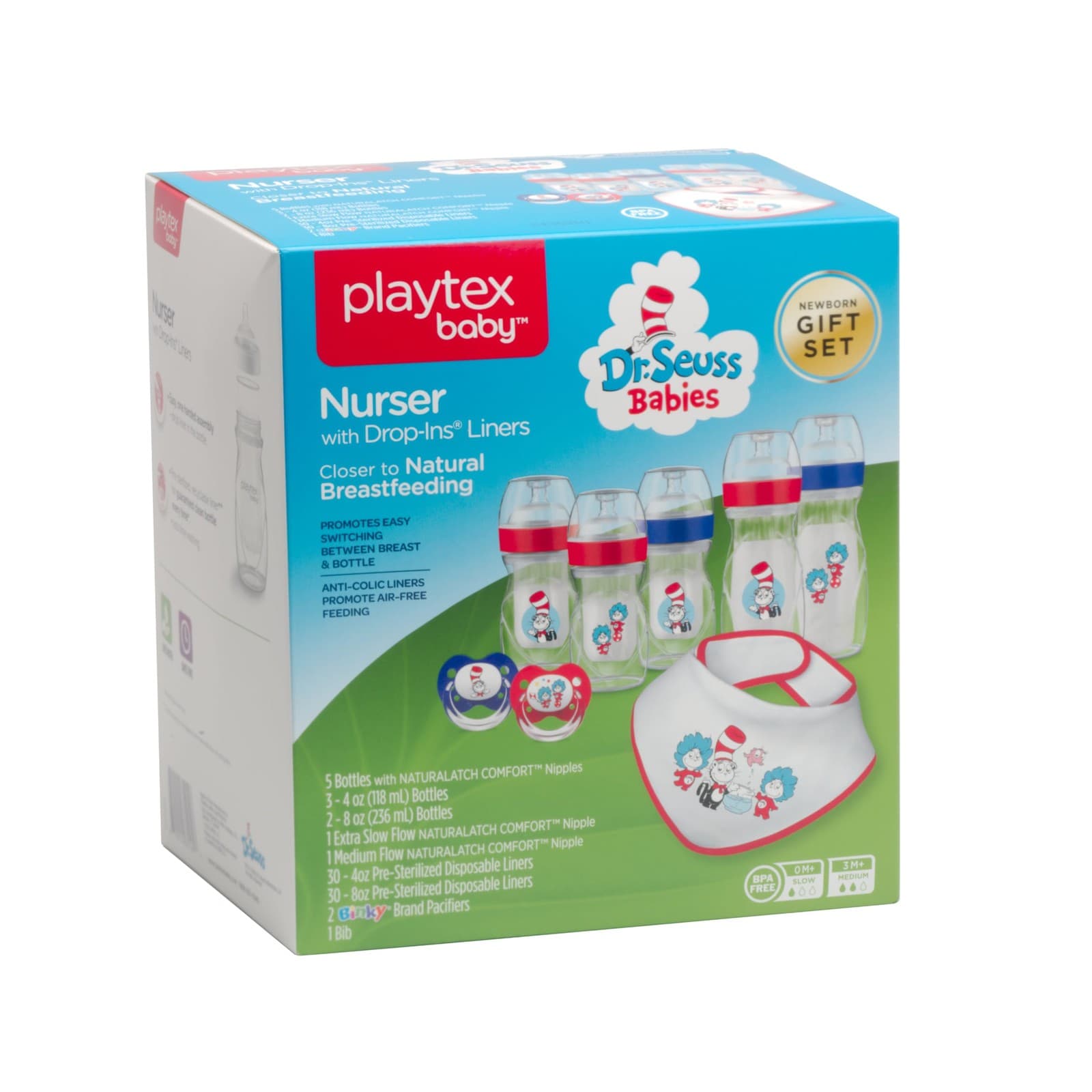 Playtex Baby Dr. Seuss Baby Bottles Gift Set – Newborn Baby Essentials with B...