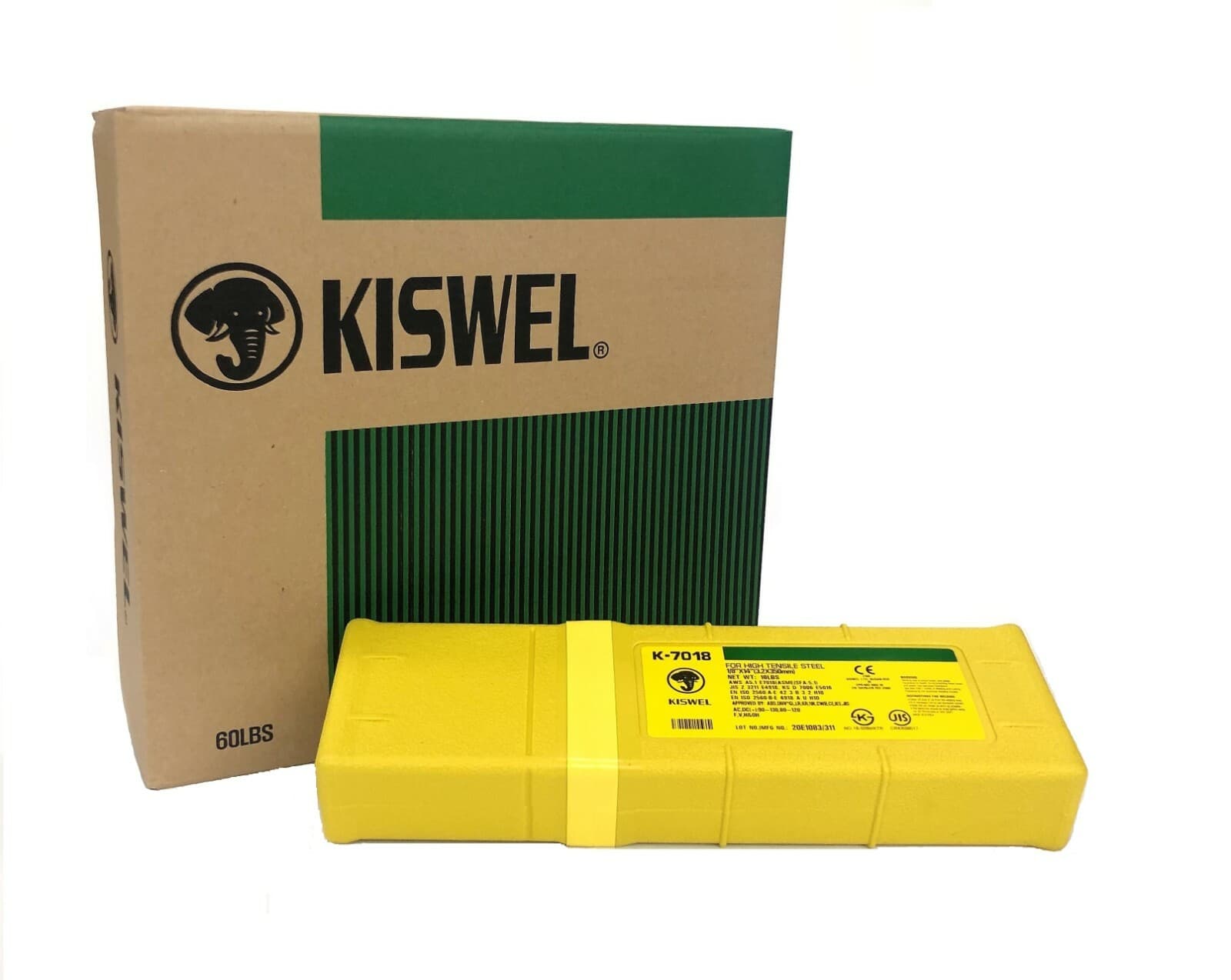 E7018 1/8" 3/32" 5/32" Kiswel Premium Arc Welding Electrode 10 / 20 / 30 LB