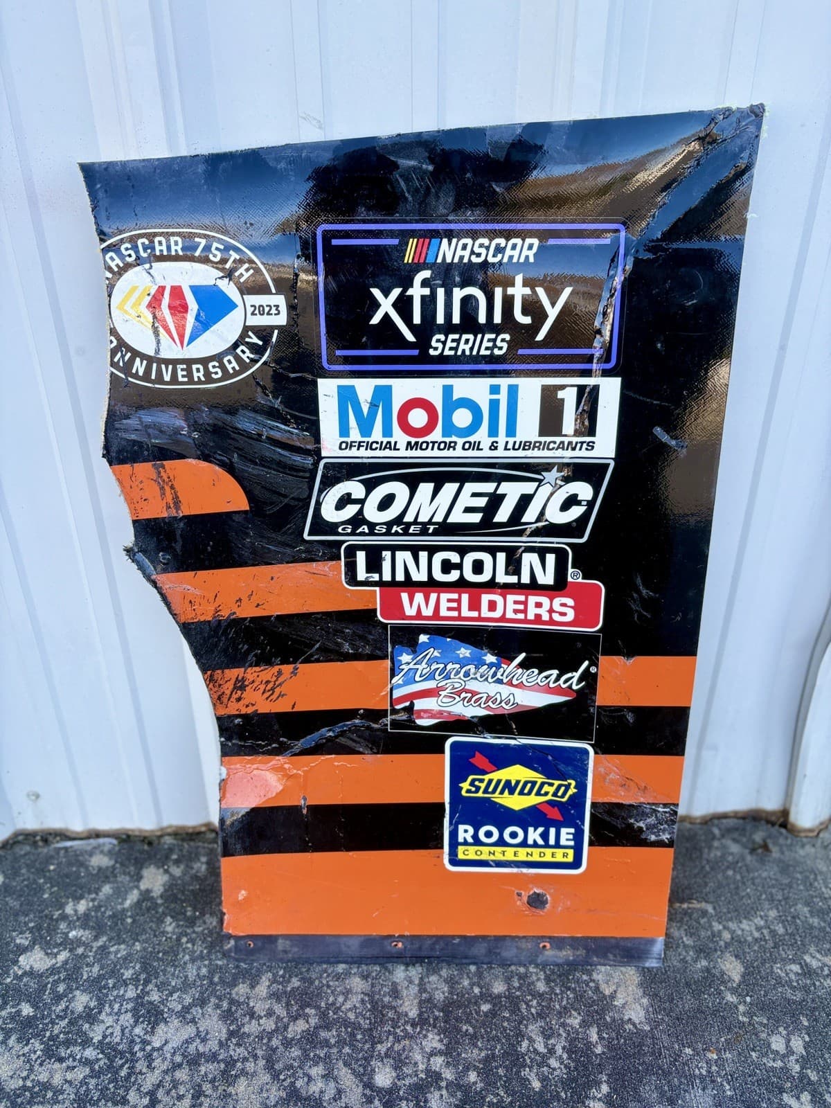 Sammy Smith NASCAR Race Used TMC 75th Rookie Contingency Panel