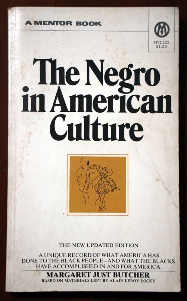 The Negro in American Culture by Margaret Just Butcher 1971 Vintage Paperback