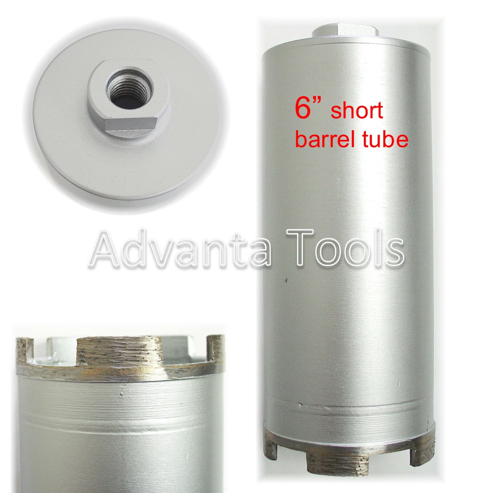 3” Dry Diamond Core Drill Bit for Hard Concrete Masonry - Short Barrel Tube