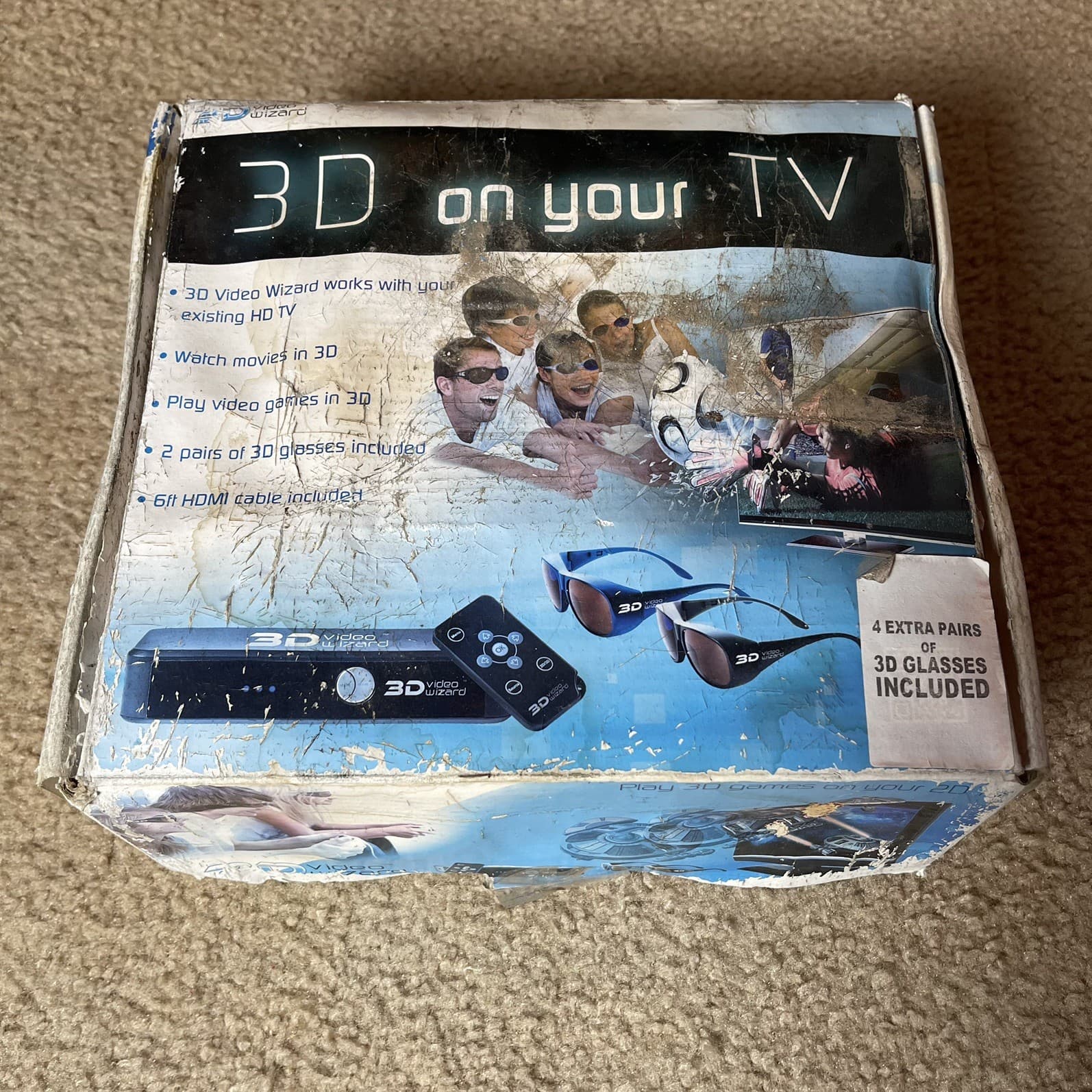 3D Video Wizard on Your TV HD Movies Gaming Glasses 3DVW01 Bonus Glasses