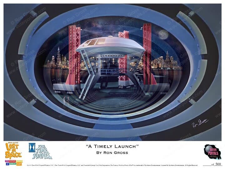 Time Tunnel - Lost in Space - A Timely Launch - Ron Gross Art - Irwin Allen #48