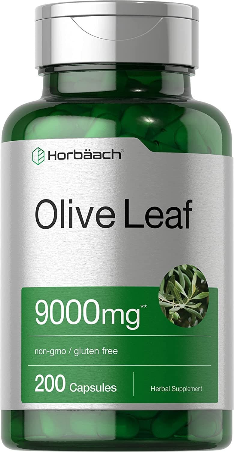Olive Leaf Extract Capsules 9000mg | 200 Count | Super Strength | by Horbaach