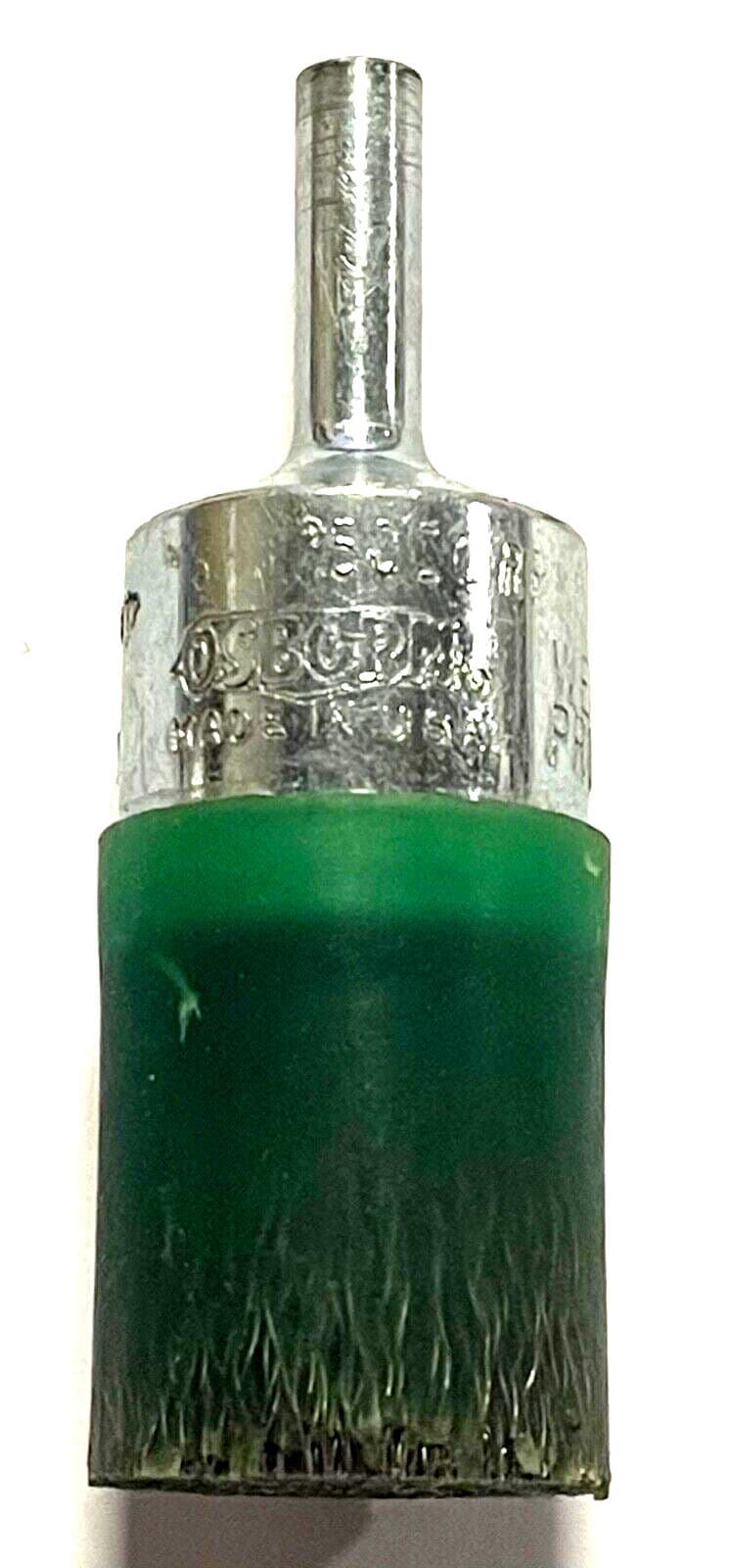 Osborn 1" Encapsulated End Brush .0060 Steel Wire Crimped Type 1/4" Shank USA