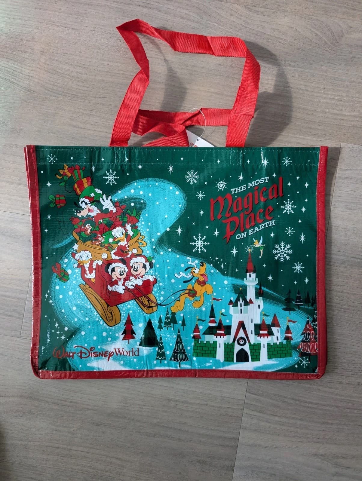 NEW🎄2025 Disney Parks WDW Christmas Holiday Tote Bag Mickey Minnie Goofy Pluto