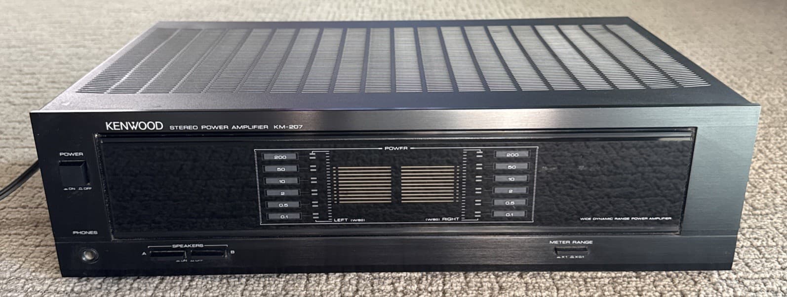 KENWOOD KM-207 Stereo Power Amplifier Wide Dynamic Range Tested Working
