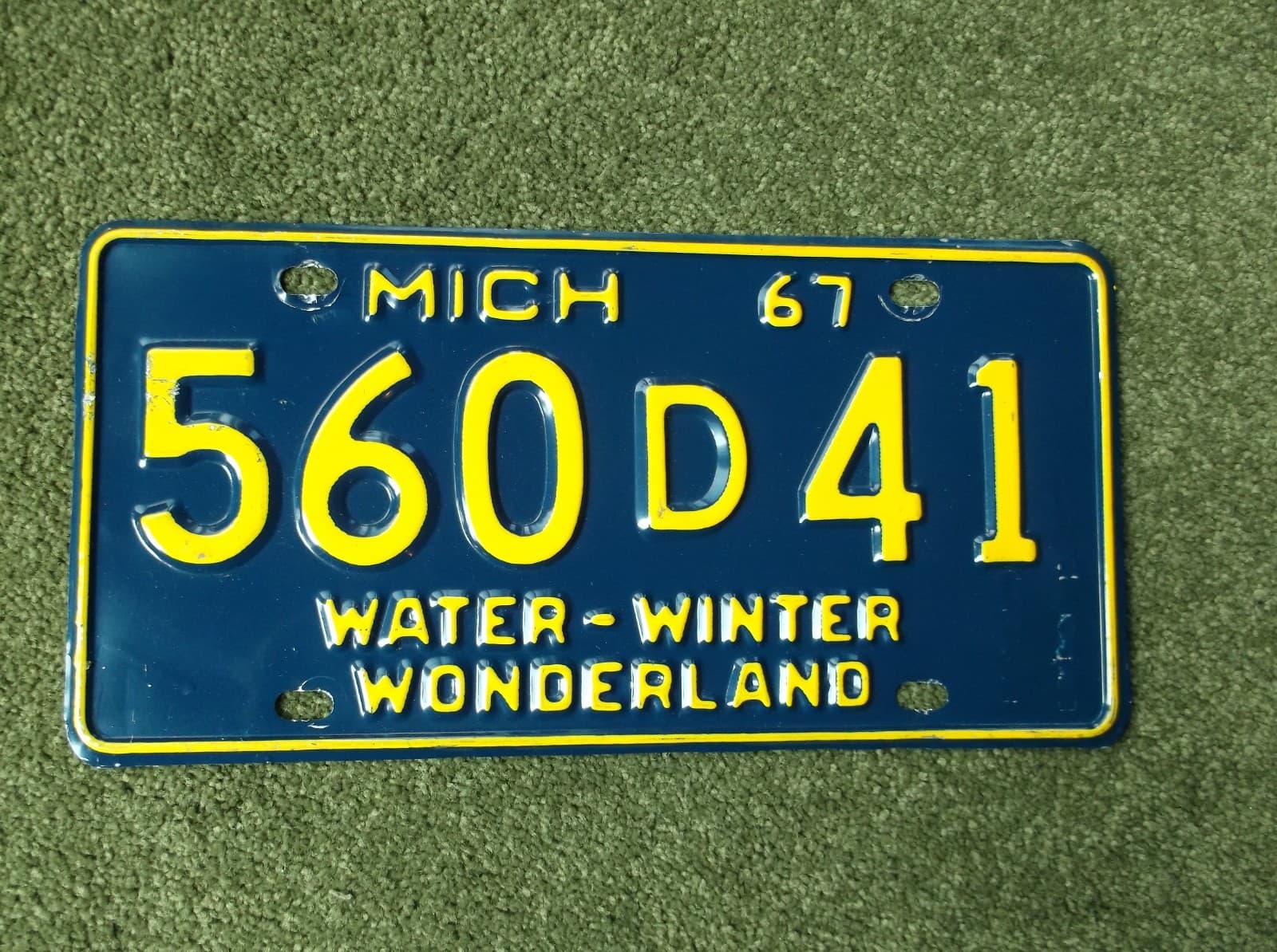 ✈✈✈🗽🗽🗽 Michigan 1967 License Plate FORD