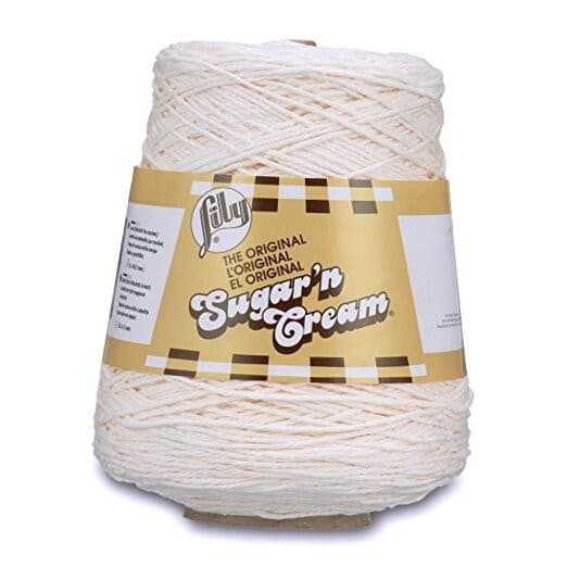 Sugar'n Cream Cotton Cone Yarn, 14 oz, 1 Cone Soft Ecru