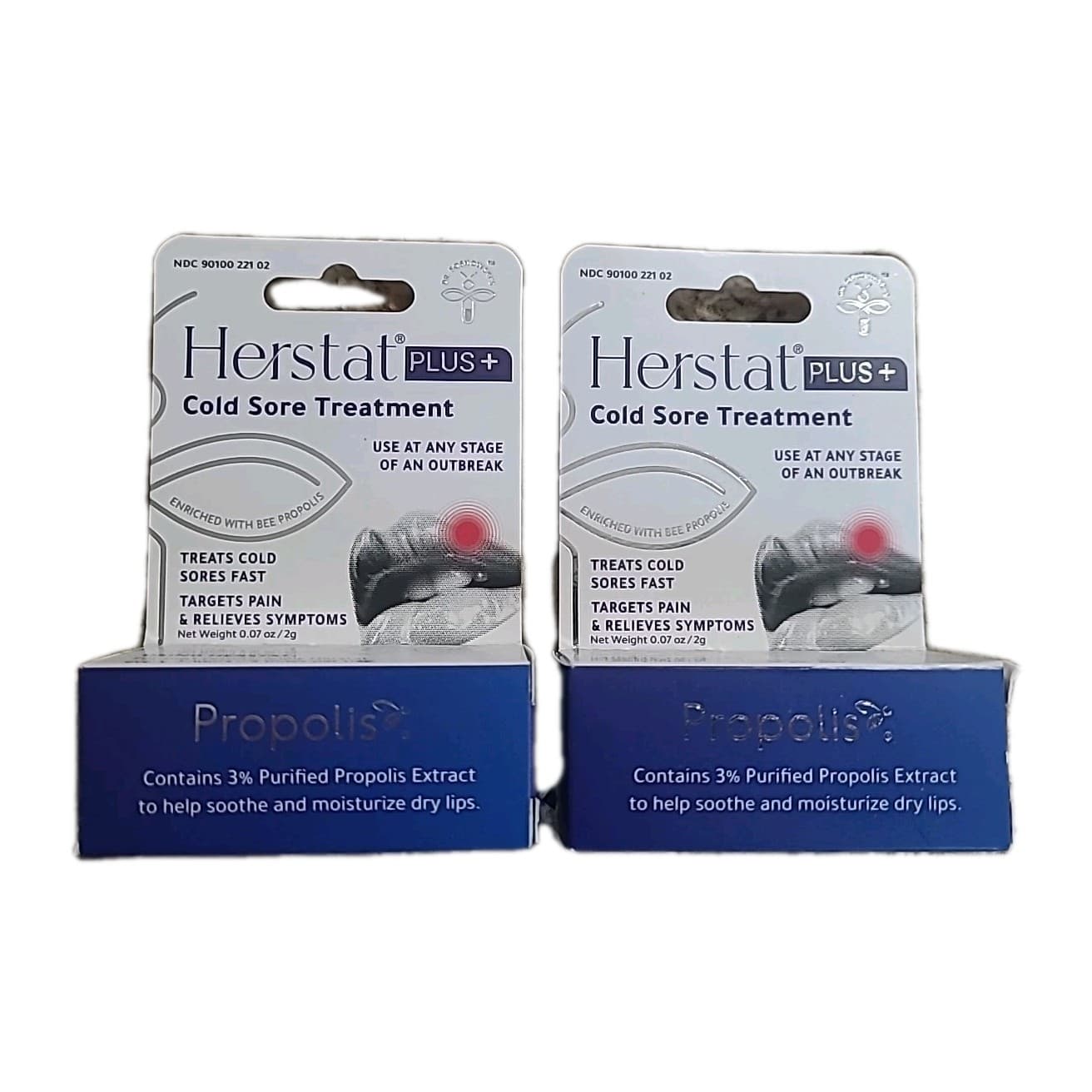 2 Herstat Plus+ with Propolis Cold Sore Treatment .07oz