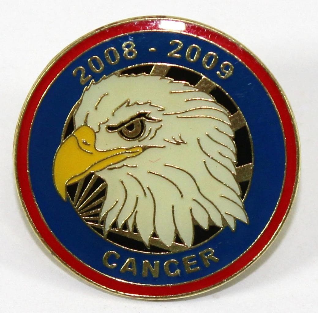 2008 - 2009 Fraternal Order of Eagles FOE Eagle CANCER Lapel Hat Pin