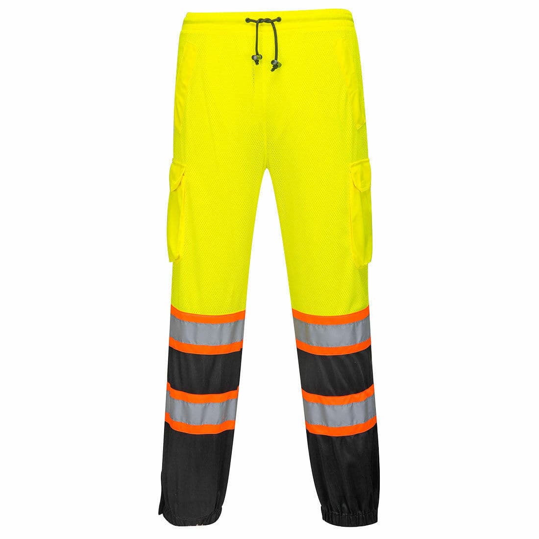 Portwest US388 Two Tone Hi-Vis Reflective Safety Work Mesh Cargo Overpants ANSI