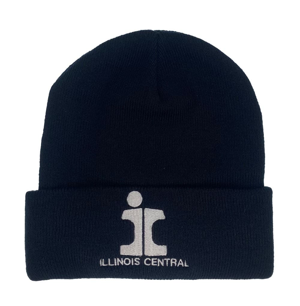 Illinois Central Railroad "Split Rail" Embroidered Beanie Cap #40-0058BN
