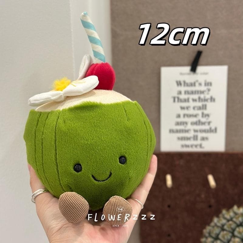 Jellycat Lemonade Coconut Very Soft Palm Tree Red Coral Plush Same As Original