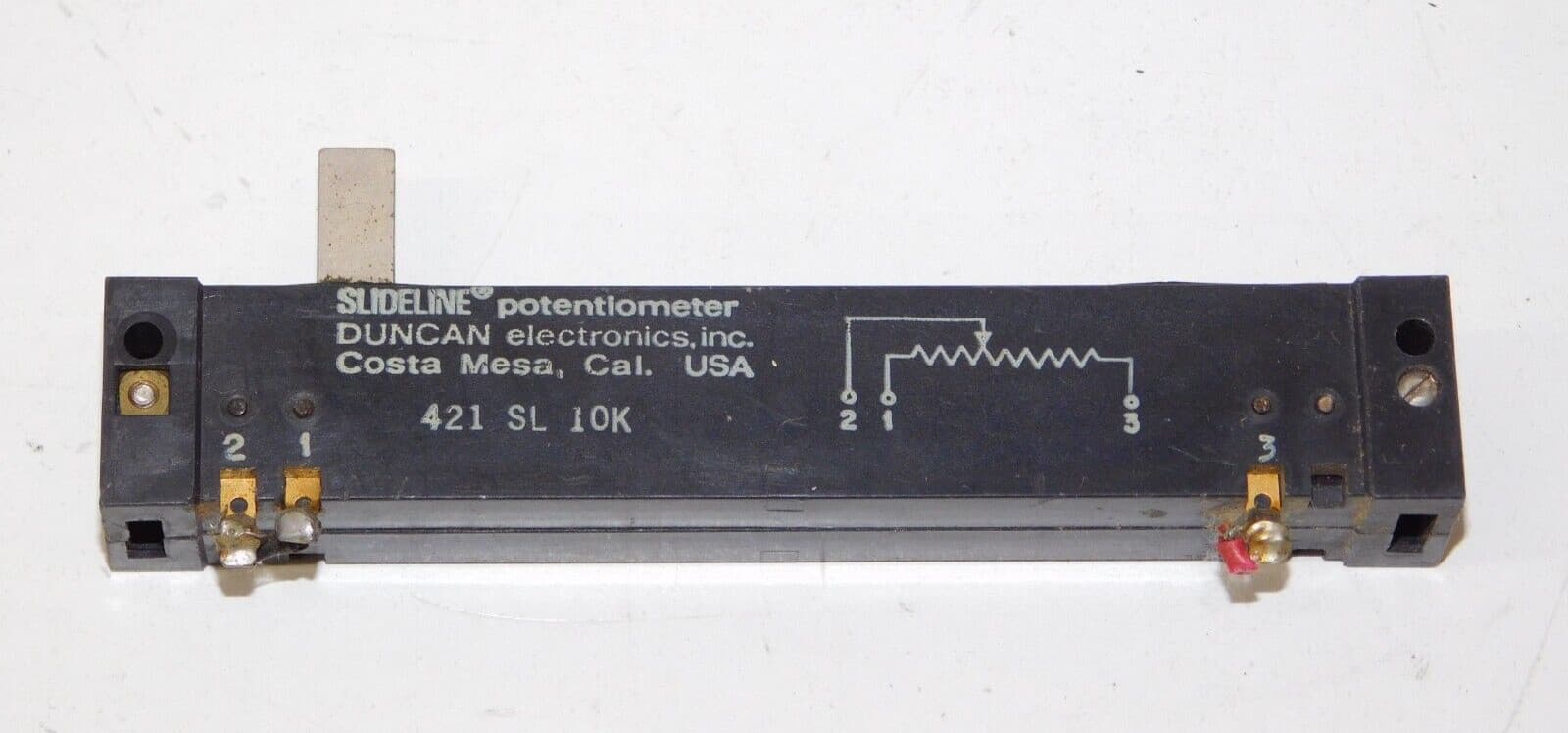 BEI 421 SL 10K Duncan Electronics Slideline Linear Potentiometer Module Made USA