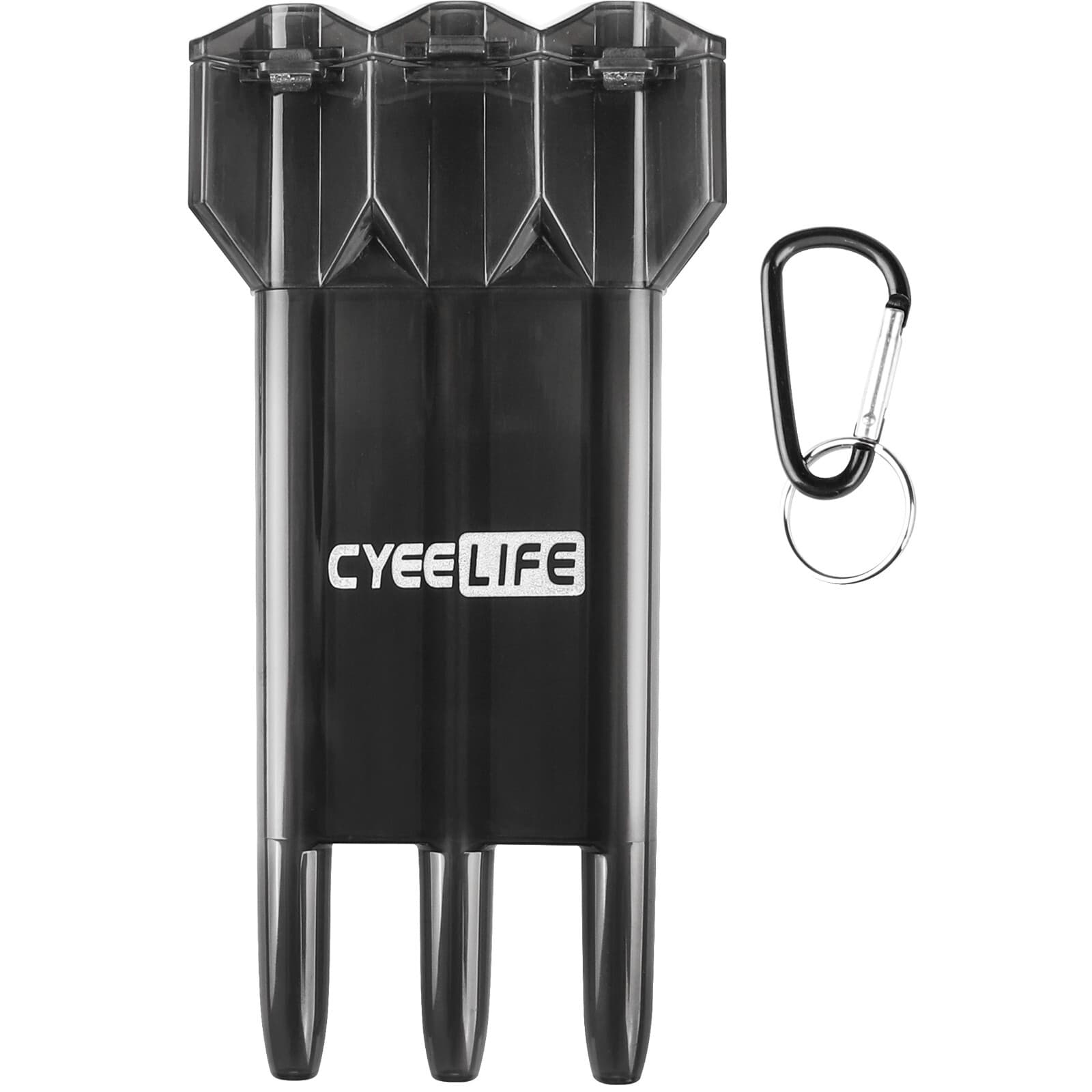 CyeeLife Black Plastic Dart Carrying Case for 3pcs Steel and Soft Darts