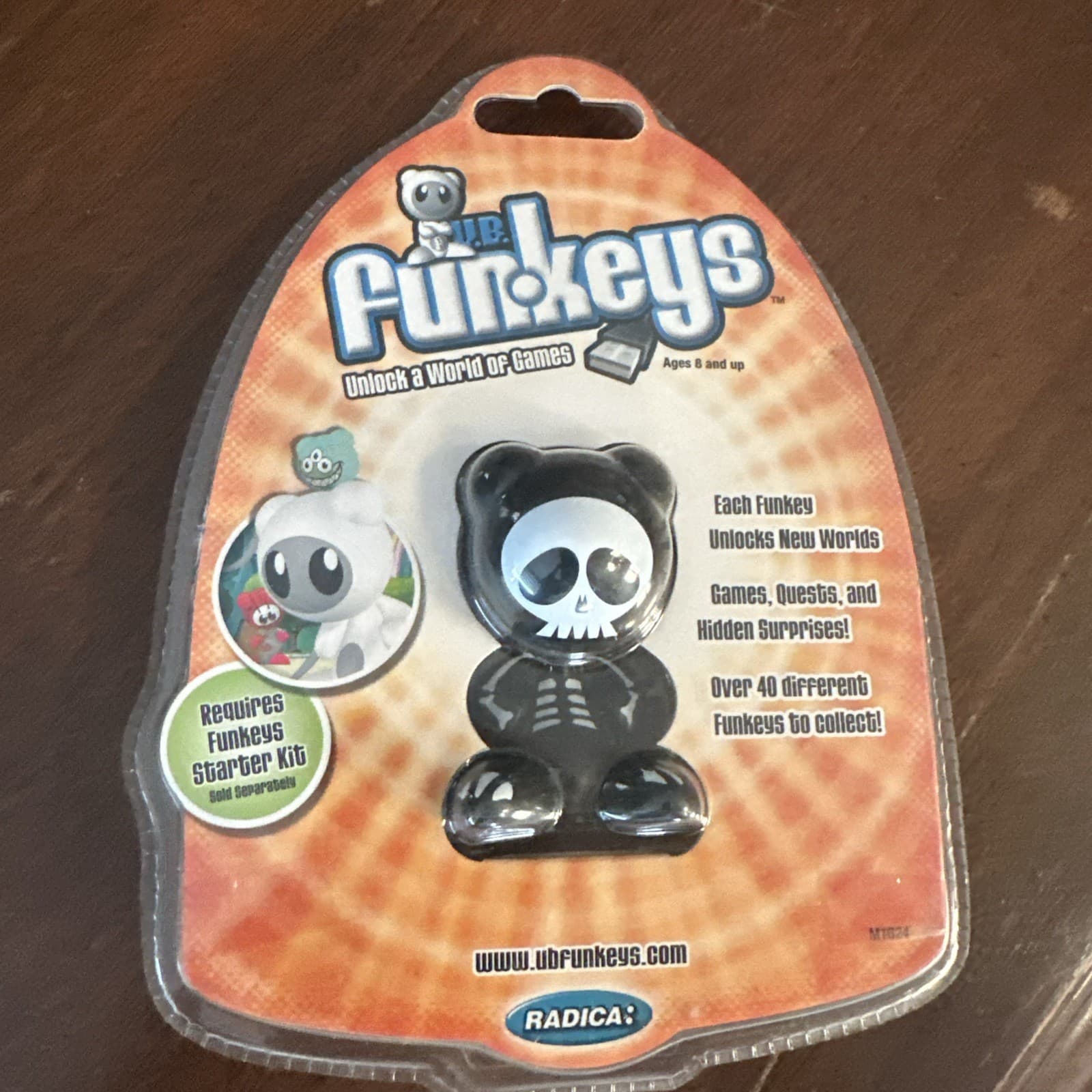 Funkeys Bones Black Skeleton Figure Computer Game 8+ RADICA - NEW - Sealed