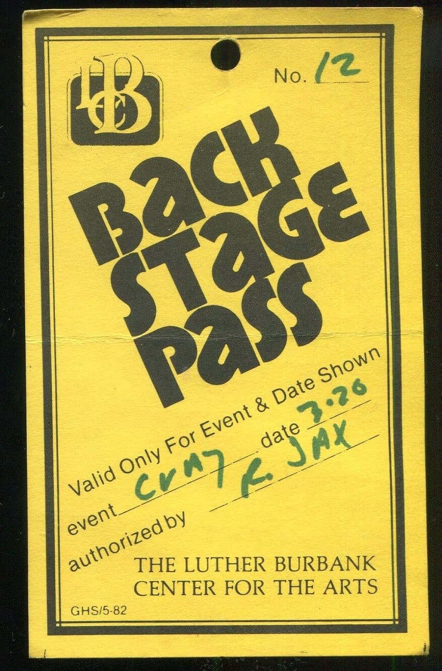Vintage 1991 Robert Cray Concert Backstage Pass Santa Rosa CA