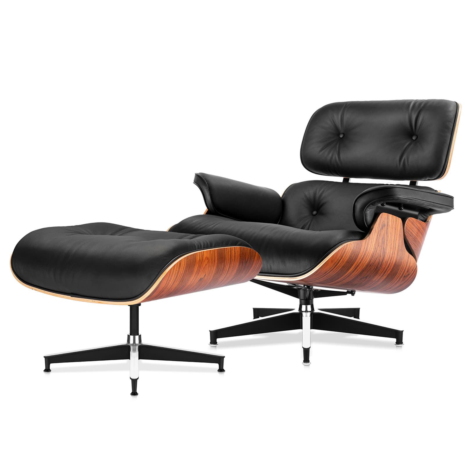 Pro Tall Eames Lounge Chair And Ottoman Set Genuine Leather Armchair Club Seat