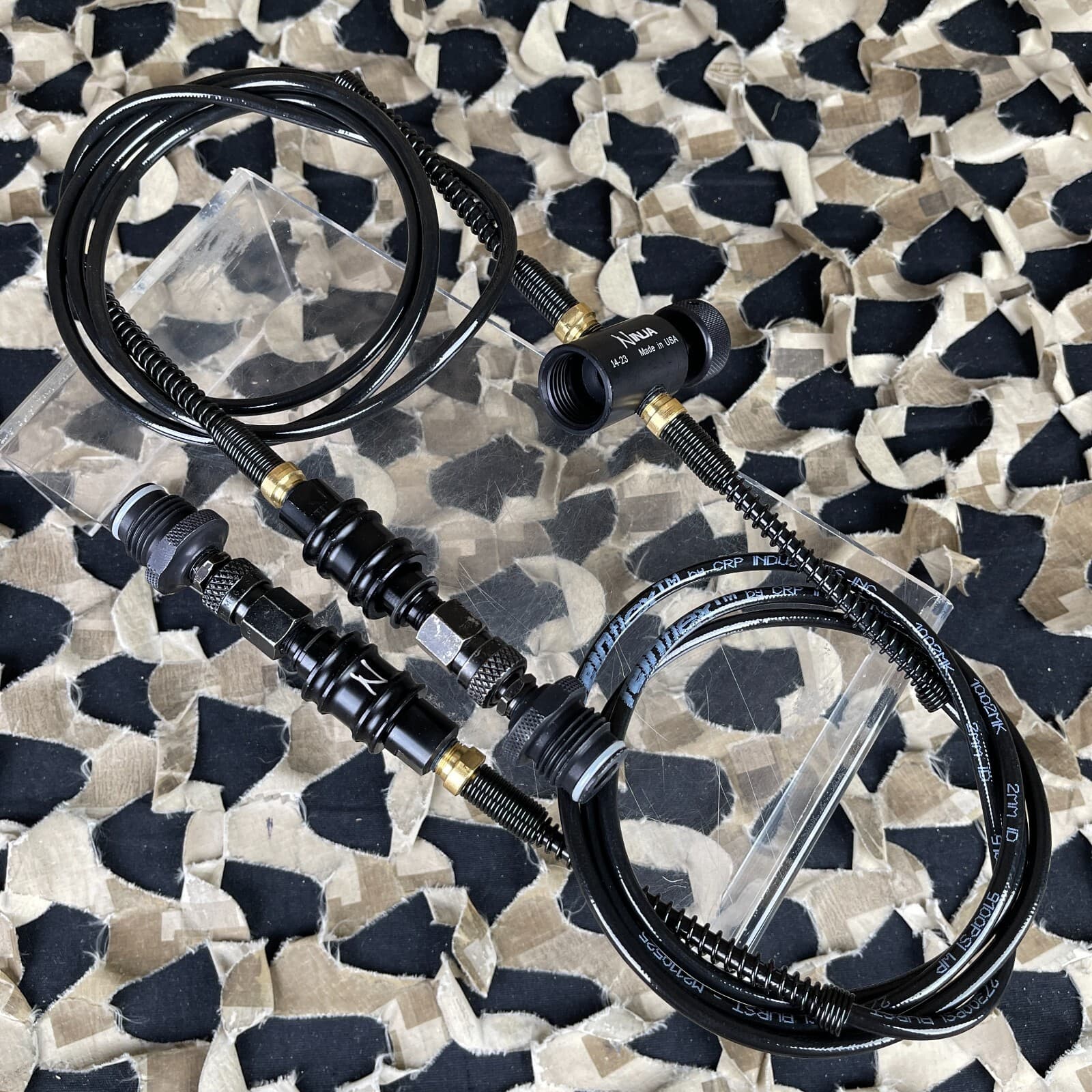 NEW Ninja Paintball Microbore Dual Pistol Remote w/ Slide Check