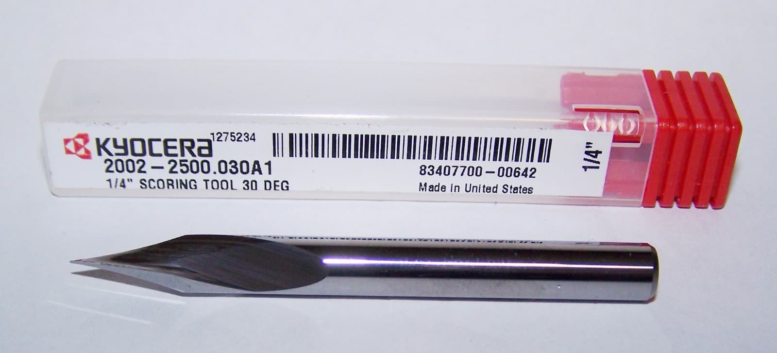 30 degree angle x 1/4" carbide bits engraving and scoring tool - 2002-2500.030A1