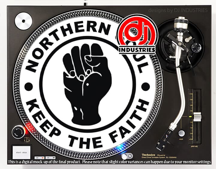 Northern Soul Keep The Faith - 7"-12" DJ slipmat for LP turntable record player