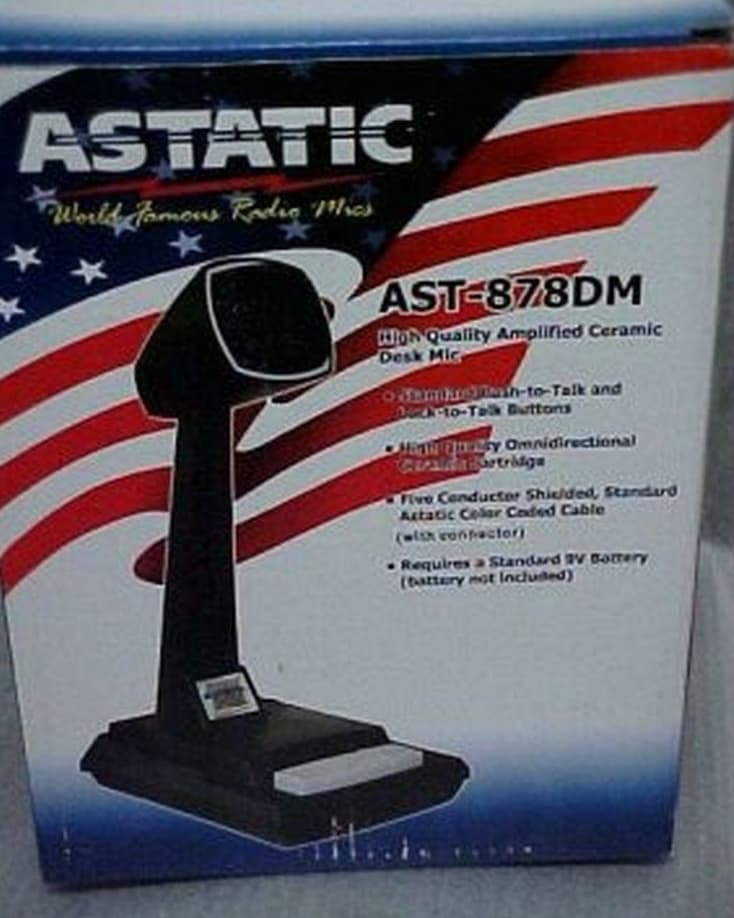 New Astatic AST-878DM Amplified CB Ham Radio Base station desk microphone mic