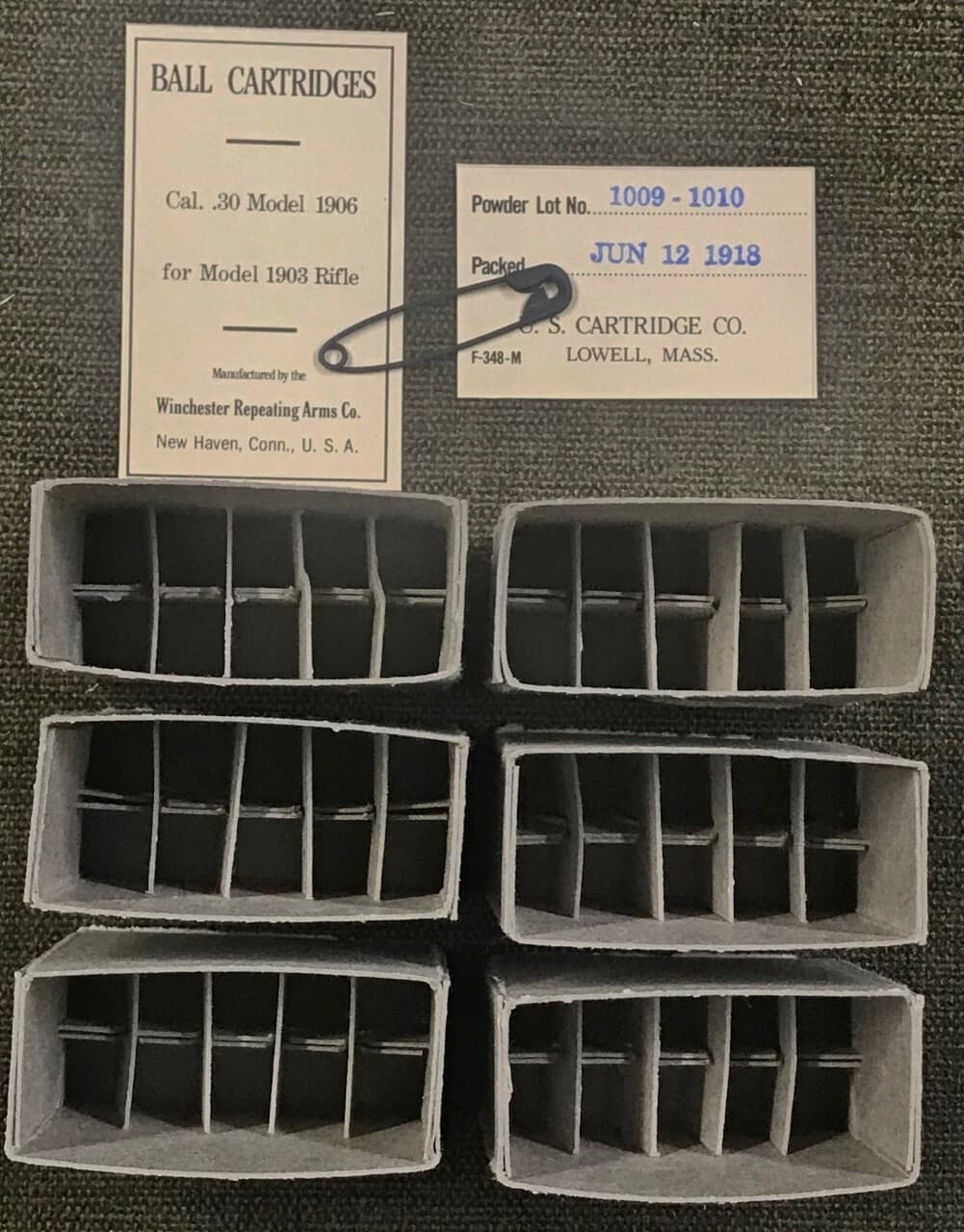 WWI M1906 REPLICA BANDOLEER RESTORATION KIT FOR THE M1903 AND M1917 RIFLES