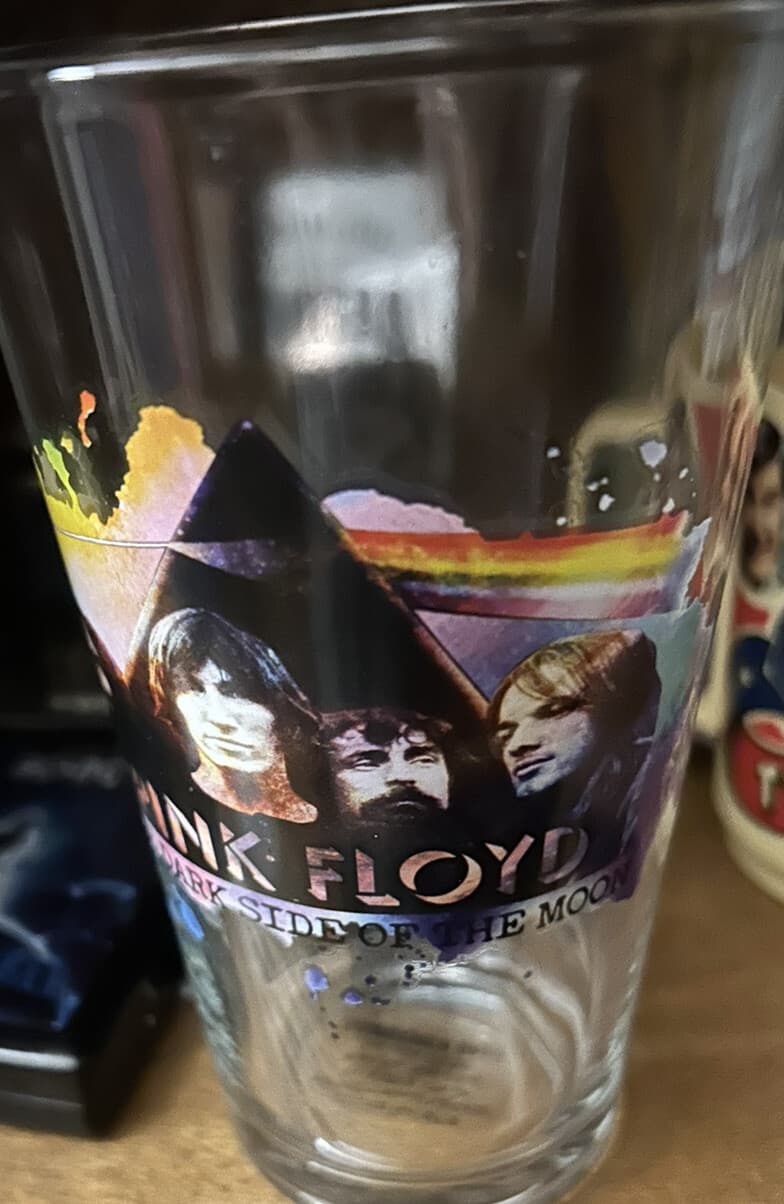 Pink Floyd pint glass. Money It’s A Gas, Buy This If Your Low On Cash