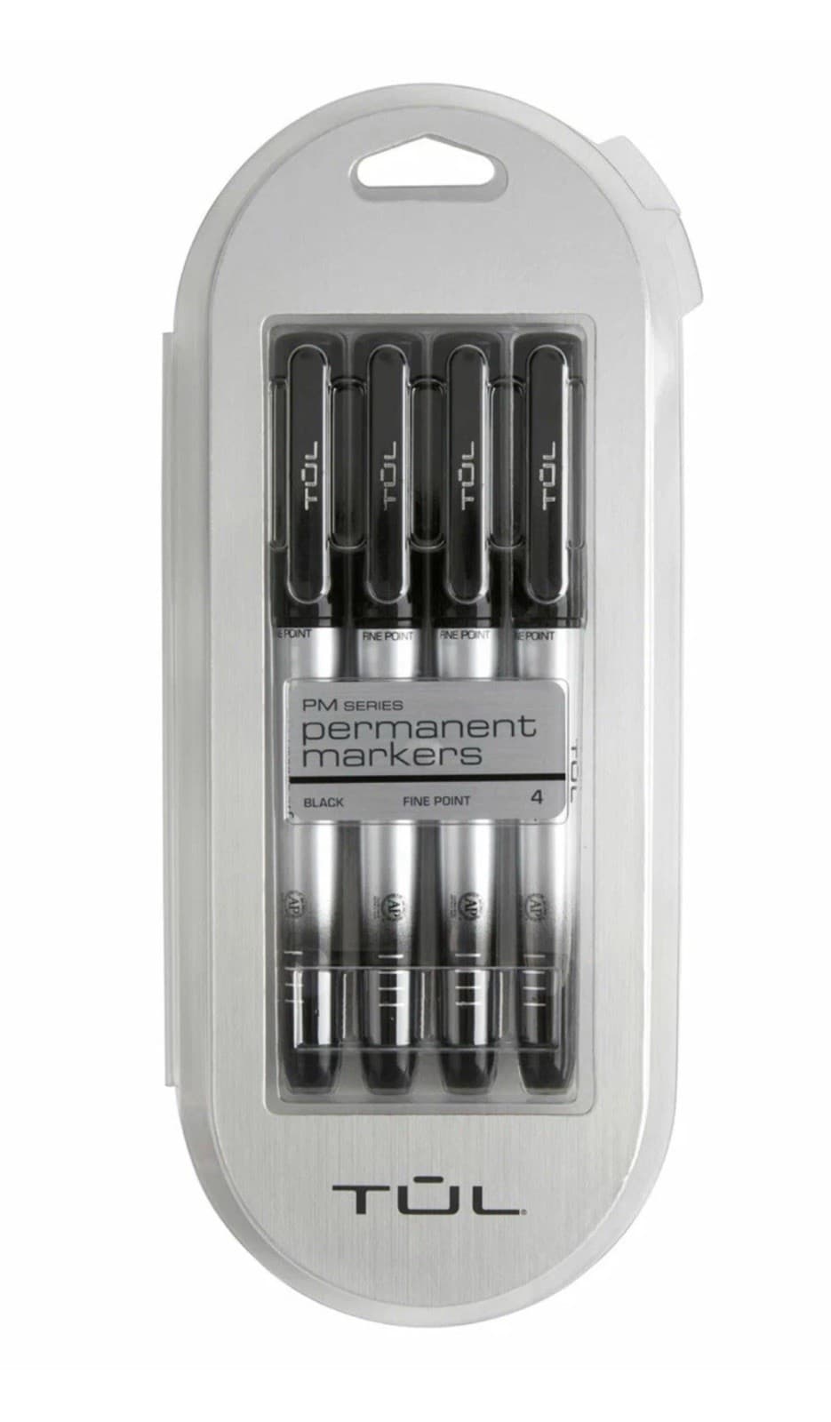 TUL Permanent Marker - Fine Point - Black - 4 Pk