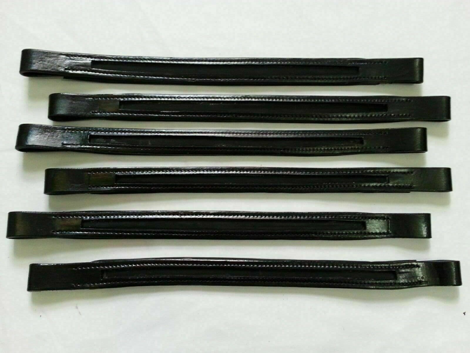 Set 6 x 1 Leather Empty Channel Bridle Brow-band All Sizes & Shape.