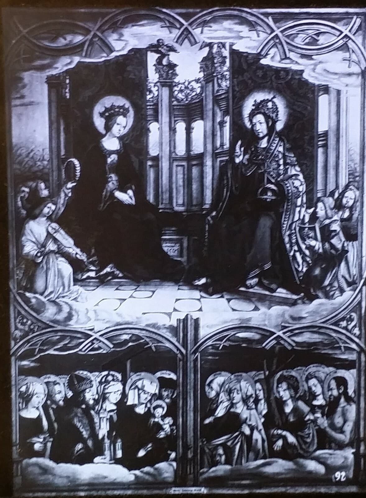 Coronation of the Virgin, Hans Burgkmair the Elder, Magic Lantern Glass Slide