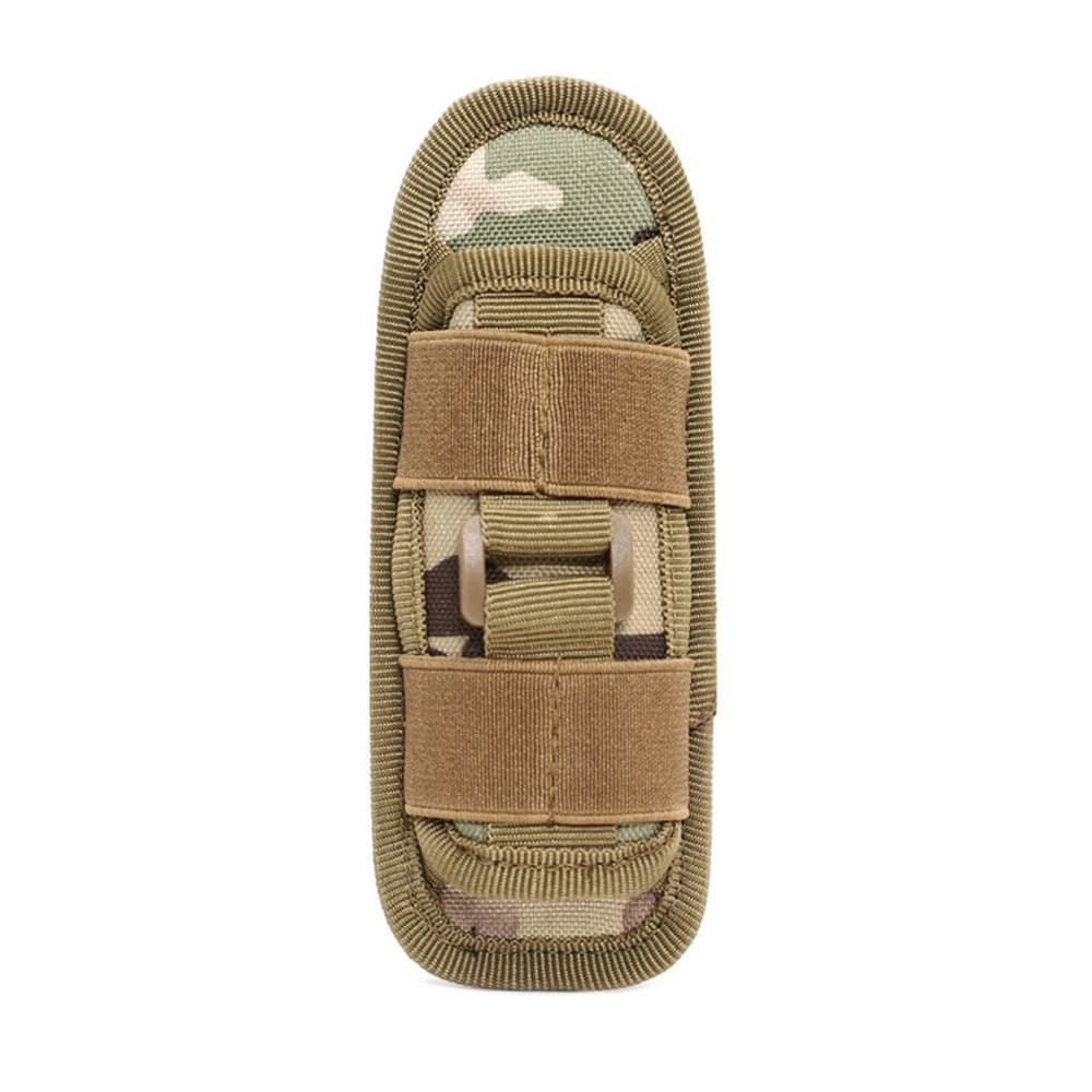 360° Rotatable Tactical Molle Flashlight Holder Holster Pouch Torch Carry Case