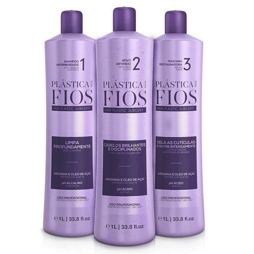 Cadiveu Plastica dos Fios Straightener Brazilian Keratin Wires Treatment 3 x 1L