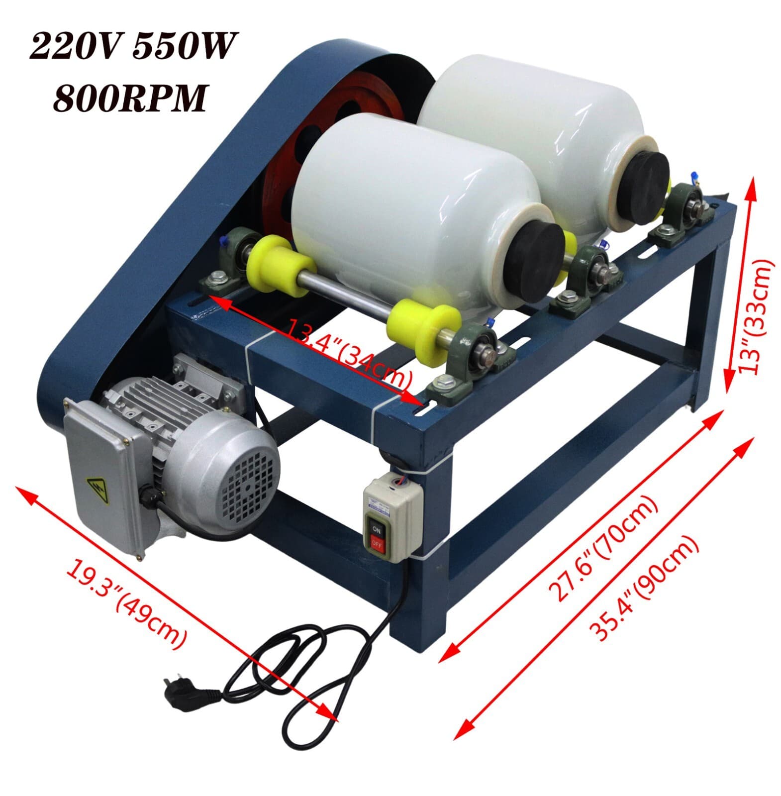 Lab Ceramic Ball Mill Grinding Machine 2*5L Horizontal Grinder for Links Glazes