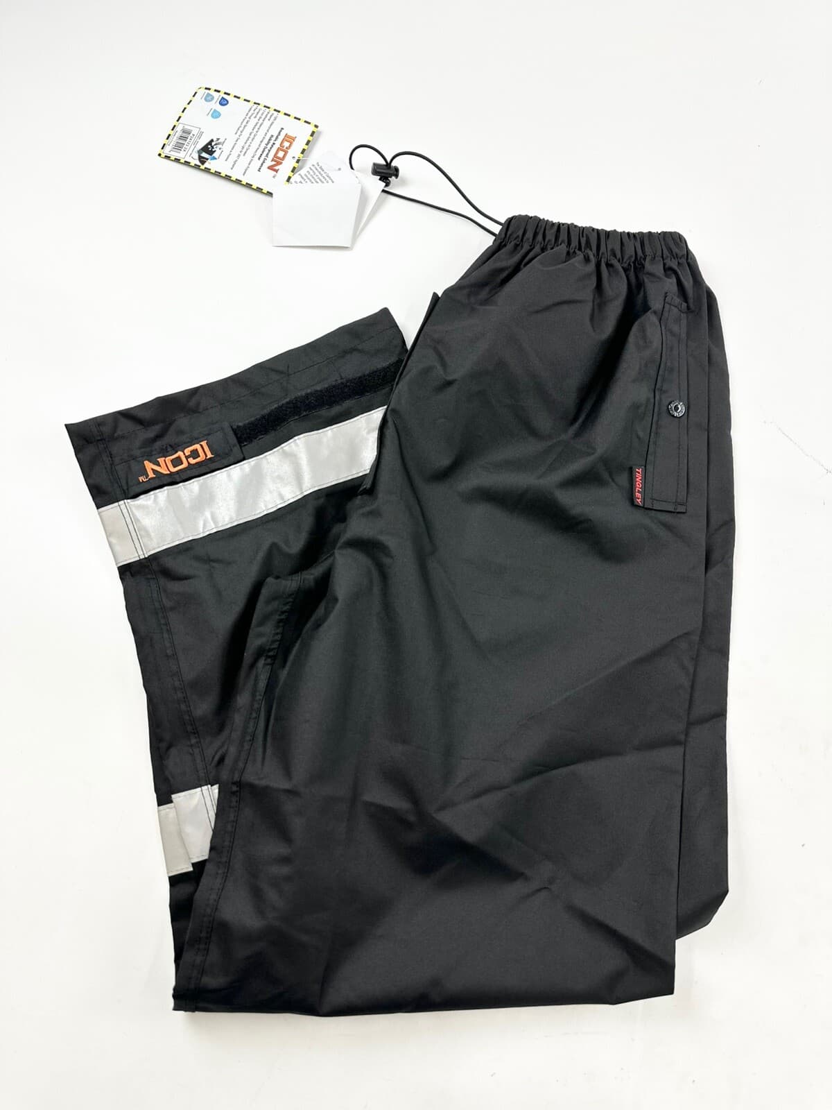 Tingley Icon Pants Men's 2XL Black Breathable Waterproof High Visibility 3M NWT