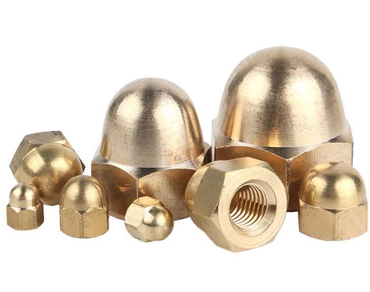 Brass Solid Hex Cap Nuts Hex Acorn Nut M3 M4 M5 M6 M8 M10 M12 M14 M16 Select