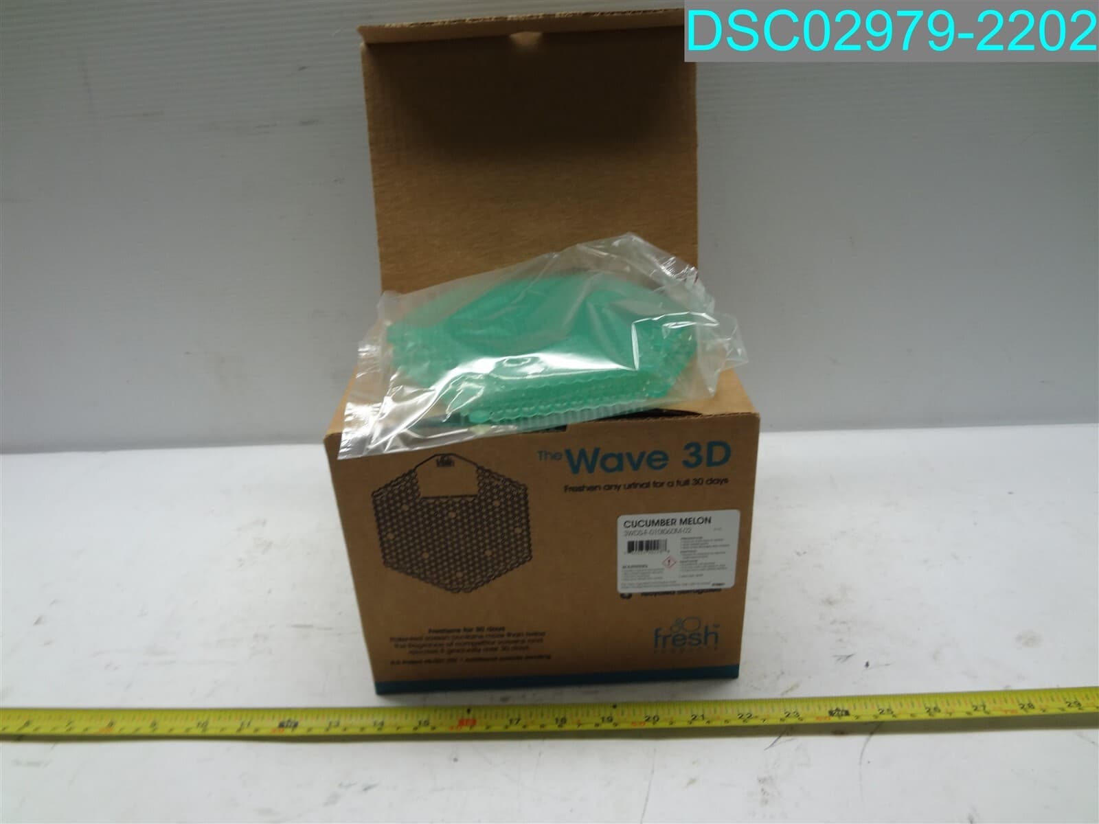 QTY=90: FRESH PRODUCTS Wave 3D Urinal Deodorizer Screen Green Cucumber Melon